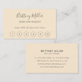 Elegante minimalistische loyaliteit Kaart handschr Visitekaartje (Voorkant / Achterkant)