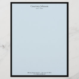 Elegante minimalistische luxe boetiek zwart/blauw briefhoofd