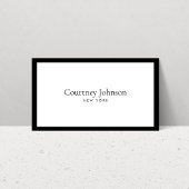 Elegante minimalistische luxe boetiek zwart/wit visitekaartje