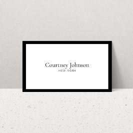 Elegante minimalistische luxe boetiek zwart/wit visitekaartje