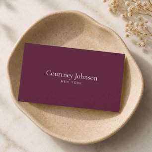 Elegante Minimalistische Luxe Boutique Burgundy Visitekaartje