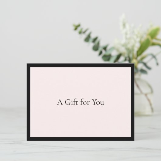 Elegante minimalistische luxe boutique roze cadeau (Staand voorkant)