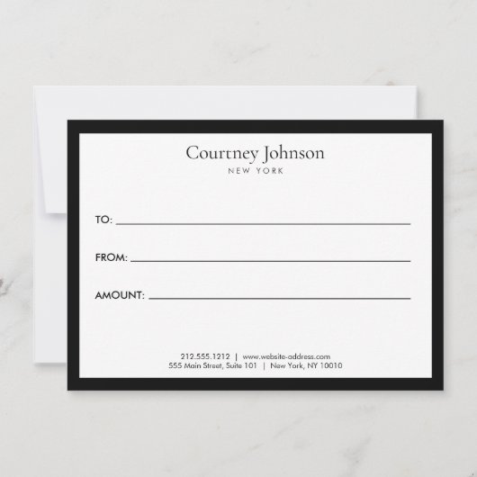 Elegante minimalistische luxe boutique witte gesch (Achterkant)