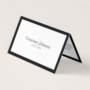 Elegante Minimalistische Luxe Boutique Zwart/Wit Visitekaartje