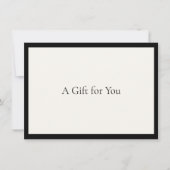 Elegante Minimalistische Luxe Witte Cadeaubon (Voorkant)