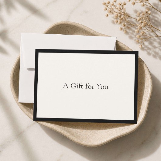 Elegante Minimalistische Luxe Witte Cadeaubon