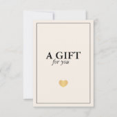 Elegante minimalistische luxe witte gouden hart (Voorkant)