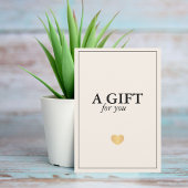 Elegante minimalistische luxe witte gouden hart