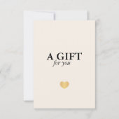 Elegante minimalistische luxe witte gouden hart (Voorkant)