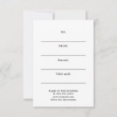 Elegante minimalistische luxe witte gouden hart (Achterkant)