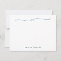 Elegante minimalistische marine blauw monogram kal