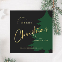 Elegante minimalistische Merry Christmas Corporate Feestdagenkaart