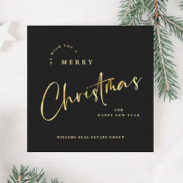 Elegante minimalistische Merry Christmas Corporate Feestdagenkaart
