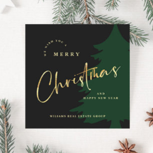 Elegante minimalistische Merry Christmas Corporate Feestdagenkaart