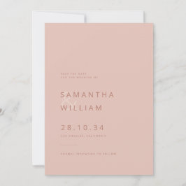 Elegante minimalistische mix & match moderne bruil save the date