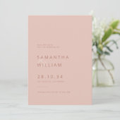 Elegante minimalistische mix & match moderne bruil save the date (Staand voorkant)