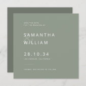 Elegante minimalistische mix & match moderne bruil save the date (Voorkant / Achterkant)