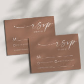 Elegante Minimalistische Mocha Mousse Trouw RSVP K