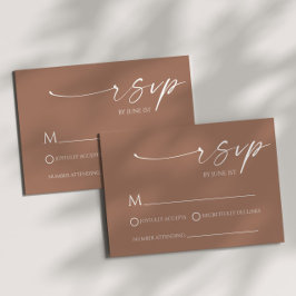 Elegante Minimalistische Mocha Mousse Trouw RSVP K