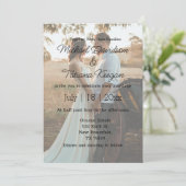 elegante, minimalistische moderne bruidefoto van d kaart (Staand voorkant)