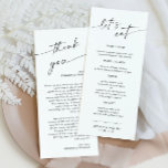 Elegante minimalistische moderne bruiloft dank u menu<br><div class="desc">Voor verdere aanpassing,  te klikken gelieve de "pas verder"verbinding aan en ons ontwerphulpmiddel te gebruiken om deze sjabloon te wijzigen.</div>