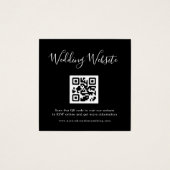 Elegante minimalistische moderne bruiloft website vierkante visitekaartjes (Voorkant)