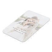 Elegante Minimalistische Moderne Chic Script Foto Magneet (Linkerzijde)