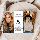 Elegante minimalistische moderne dubbele verjaarda kaart