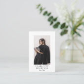 Elegante minimalistische moderne foto visitekaartje (Staand voorkant)