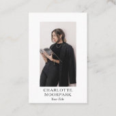 Elegante minimalistische moderne foto visitekaartje (Voorkant)