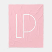 Elegante minimalistische moderne initiaal op paste fleece deken (Voorkant)