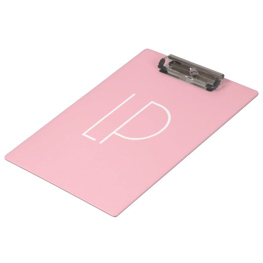 Elegante minimalistische moderne initiaal op paste klembord (Gekanteld)