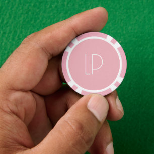 Elegante minimalistische moderne initiaal op paste poker chips