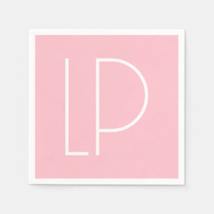 Elegante minimalistische moderne initiaal op paste servet