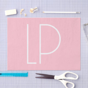 Elegante minimalistische moderne initiaal op paste tissuepapier