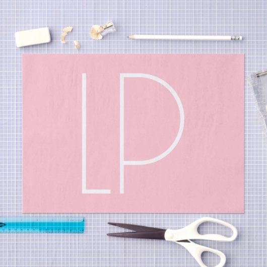 Elegante minimalistische moderne initiaal op paste tissuepapier (Craft)
