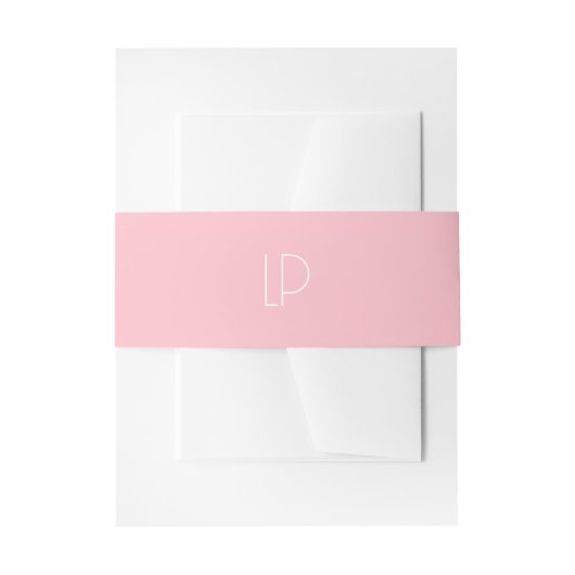 Elegante minimalistische moderne initiaal op paste uitnodigingen wikkel (Voorkant Voorbeeld)