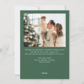 Elegante Minimalistische Moderne Kerst 2 Foto Feestdagenkaart (Achterkant)