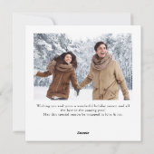 Elegante minimalistische moderne kerst 2 foto feestdagenkaart (Achterkant)