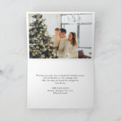 Elegante minimalistische moderne kerst 3 foto feestdagen kaart (Binnen)