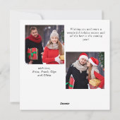 Elegante minimalistische moderne kerst 3 foto feestdagenkaart (Achterkant)