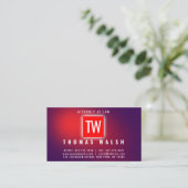 Elegante Minimalistische Moderne Kip Paars Rode De Visitekaartje (Staand voorkant)