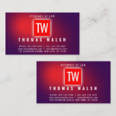 Elegante Minimalistische Moderne Kip Paars Rode De Visitekaartje (Voorkant / Achterkant)