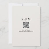 Elegante Minimalistische Moderne Klassieke QR-code Kaart (Achterkant)