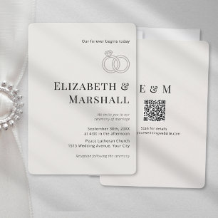 Elegante Minimalistische Moderne Klassieke QR-code Kaart