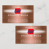 Elegante Minimalistische Moderne Koper op Gouden L Visitekaartje (Voorkant / Achterkant)