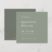 Elegante minimalistische moderne mix & match bruil save the date (Voorkant / Achterkant)