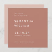 Elegante minimalistische moderne mix & match bruil save the date (Voorkant / Achterkant)