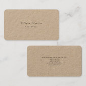 Elegante minimalistische moderne premium kraft visitekaartje (Voorkant / Achterkant)