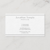 Elegante minimalistische moderne professionele str visitekaartje (Achterkant)